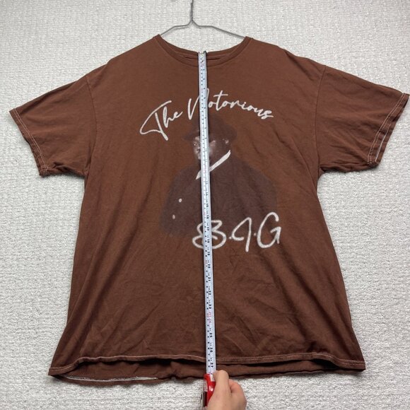 The Notorious BIG FEDORA Biggie Brown Rust Rap Hip Hop T-Shirt Men's Size Large - Picture 9 of 16